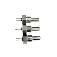 Sensor Probe Termistor NTC Baja Tahan Karat Berulir M10 QCZH Grosir, Housing B3950, Akurasi 1%-5%, Rentang -30~120, 1K-100K