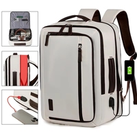 Mochila Multifuncional Casual Unisex Impermeable para Portátil Oxford, Expandible con USB, para Viajes de Negocios, Estudiantes y Computadora