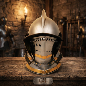 CHk Polished Indian Medieval Steel Burgonet Helmet-Handmade Costume <b>Gift</b> for Halloween New Year <b>Easter</b> Chinese New Year - Product Image 1
