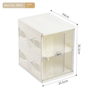 رف أحذية بلاستيكي حديث من طبقة واحدة مع درج كبير شفاف تخزين متعدد الطبقات سهل التركيب لا يحتاج إلى تجميع - Product Image 6