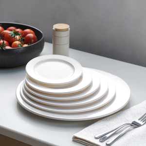 Precio barato de fábrica ronda restaurante de <span class=keywords><strong>melamina</strong></span> de placas blanco - Product Image 3