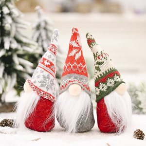 Décoration de Noël Décoration de table Ornement Fait main Tricoté en peluche <span class=keywords><strong>Elfe</strong></span> nordique <span class=keywords><strong>Scandinave</strong></span> Suédois Père Noël Gnome Tomte Poupée - Product Image 2