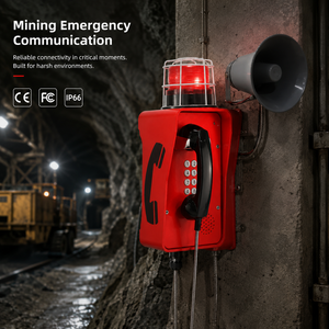 Dispositif d'urgence extérieur pour diffusion et appels vocaux avec klaxon balise pour usage en projet, fournisseur de téléphones industriels étanches - Product Image 1