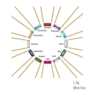 큐빅 지르코니아 골드 도금 보석 문 펜던트 목걸이 여자를위한 선물 925 스털링 실버 탄생석 목걸이 - Product Image 6