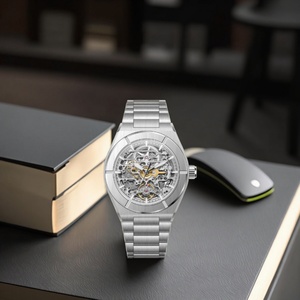 Reloj de Pulsera de Lujo para Hombre, de Acero Inoxidable, Esqueleto, Mecánico Automático, Cronógrafo, Cristal de Zafiro - Product Image 4