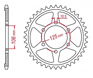 สเตอร์หลังมอเตอร์ไซค์ 525 สำหรับ <span class=keywords><strong>Triumph</strong></span> 1200 Bonneville T120/<span class=keywords><strong>Bobber</strong></span> <span class=keywords><strong>Black</strong></span>/Speedmaster/Speed Twin/Thruxton/Scrambler XC XE - Product Image 6