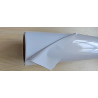 Rouleau de vinyle autocollant PVC blanc brillant, imperméable, écologique, résistant aux UV, épaisseur 0,1 mm, imprimable numériquement, permanent, pour voiture