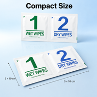 Lingettes alcoolisées pré-imprégnées en microfibre pour nettoyage d'écrans PC, ordinateur portable, téléphone – Durée de conservation de 2 ans – Idéales pour les voyages – Personnalisables