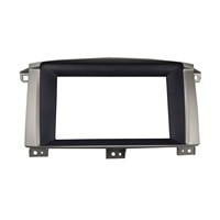 TOYOTA LAND CRUISER 100 2003-2008 için 9 inç radyo fasya manuel AC Dash Surround kiti kapak Stereo montaj kurulum çerçeve