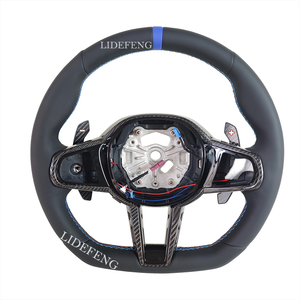 El <span class=keywords><strong>volante</strong></span> de fibra de carbono para el modelo <span class=keywords><strong>BMW</strong></span> a la serie 3 4 5 CS M2 M3 M4 G80 G82 G87 G20 G21 G42 G26 G29 M30i I3 I4 - Product Image 1