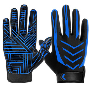 Gants de football américain à doigts entiers les plus vendus pour les équipes adultes – Design personnalisé imprimé pour l'entraînement - Product Image 1