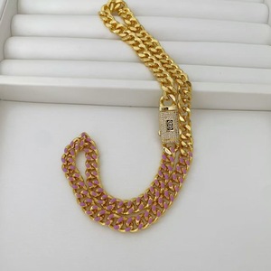 Nouveau Collier en Or 18 carats avec Zircon, Style Monaco Goutte d'Huile 8mm, Hip-hop, pour Couples, Unisexe, Chaîne Cubaine Plaqué Cuivre - Product Image 6