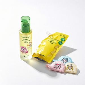 <b>Goodal</b> Green Tangerine Vita-<b>C</b> Dark Spot Care <b>Serum</b> 50ml Refill Set With Pouch - Product Image 1