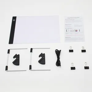 Venta al por mayor pintura de diamante A4 tablero de luz LED 3 niveles regulable seguimiento tablero de escritura Kit con Clips y soporte desmontable - Product Image 1