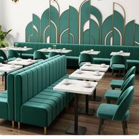 Fabricant de sièges de restaurant Ensembles de banquettes de café-boutique Banquette canapé Chaise et table Fast Food Cafe Mobilier de restaurant