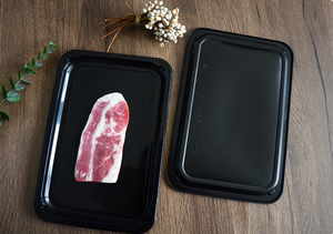 Khay đựng thức ăn dùng một lần bằng nhựa ép phồng 260*180*13 màu đen, bao bì thực phẩm bằng nhựa, hộp đựng cá bằng nhựa, khay đựng thức ăn gia cầm bằng nhựa - Product Image 4