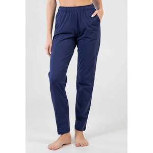 Pantalones de Pijama de Jersey para Mujer en Colores Básicos, Suaves y Casuales, Azul Marino, 240 g/m² - Product Image 1