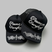 Casquettes Trucker Gothiques 'Pawns Are Sacrificed' pour Hommes et Femmes, Lot de 2, avec Ailes, en Maille, Snapback, Streetwear, Réglables, Nouveau Style