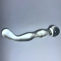 Cadeau en verre poli de qualité supérieure 17cm baguette/bâton en verre transparent incurvé pour femme