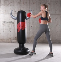 Colonne de frappe gonflable autoportante en PVC pour enfants 1,6 m – Jouet d'entraînement de boxe anti-stress