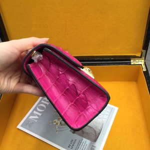 Exotic Genuine Crocodile Skin Flap Bag Ladies Pink Casual & Party Use - Product Image 5