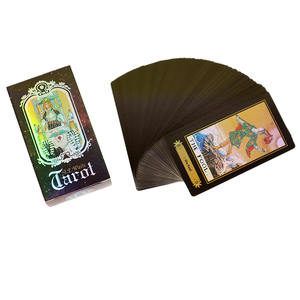 Cartes à jouer personnalisées Jeu de <span class=keywords><strong>tarot</strong></span> recyclable avec finition brillante Logo personnalisé pour un usage familial - Product Image 1