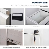 Armoire à dossiers verticale à 3 tiroirs en acier laminé à froid de qualité supérieure avec système de verrouillage central