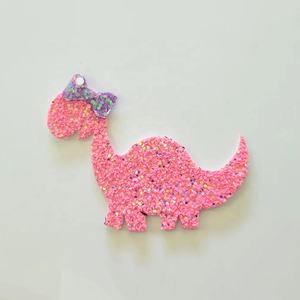 Nouveauté 2026 : Mini pince à cheveux fantaisie en feutre pailleté, motif dinosaure de Pâques, pour filles et enfants - Product Image 3