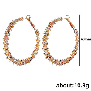 Orecchini a Cerchio Irregolari con Borchie per Donne, Gioielli per Orecchie Grandi e Rotondi alla Moda - Product Image 5