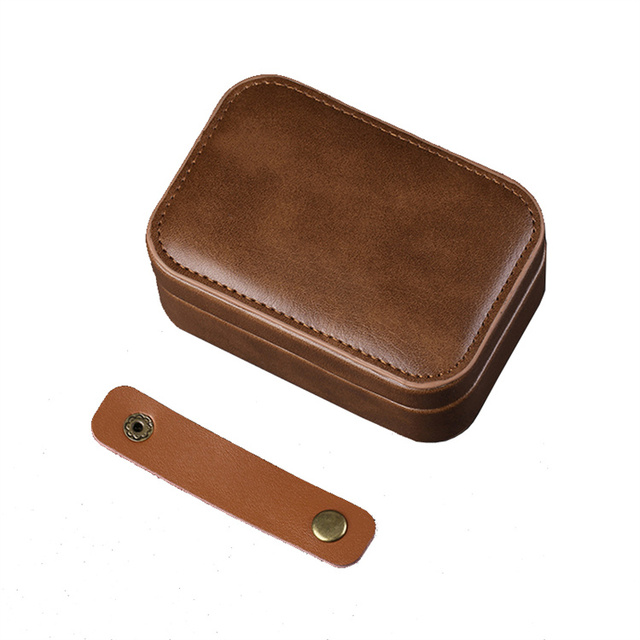PU Leather Travel Tech Organiser Electronics  Travel Cable Storage Bag Small Travel Jewellery Boxes