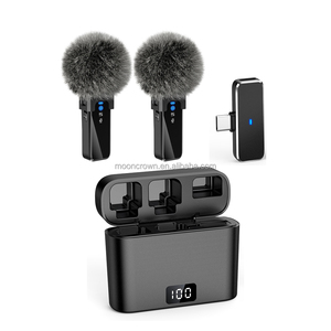Micrófono de solapa inalámbrico N3, contenedor de carga profesional, micrófono Lavalier, cubierta a prueba de viento de felpa, micrófono inalámbrico para iPhone Android - Product Image 1