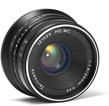 7artisans 25mm F1.8 APS-C Manual Focus Fixed Lens Compatible with Fujifilm Fuji Cameras X-A1 X-A10 X-A2 X-A3 X-at X-M1 XM2 X-T1