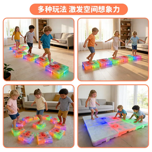 Piso de Baile Interactivo Antideslizante con Luces LED Activadas por Tacto, Recargables, para Coordinación Sensorial - Product Image 6