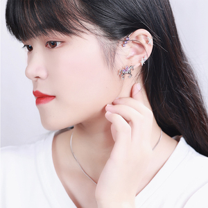 Set di gioielli di moda esagerazione della personalità senza foro per l'orecchio Design unicorno orecchio appeso dolce sposa - Product Image 4