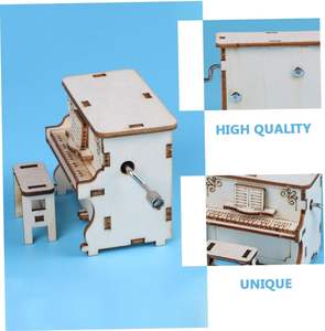 Boîte à musique en bois pour piano, jouets, assemblage de puzzles 3D, kits d'<span class=keywords><strong>expériences</strong></span> <span class=keywords><strong>scientifiques</strong></span> - Product Image 5