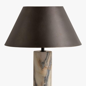 <b>Table</b> <b>Lamp</b> Marble <b>Base</b> Black Shade LED Light Source E27 Bulb Home Decor Bedroom Bedside Use - Product Image 3