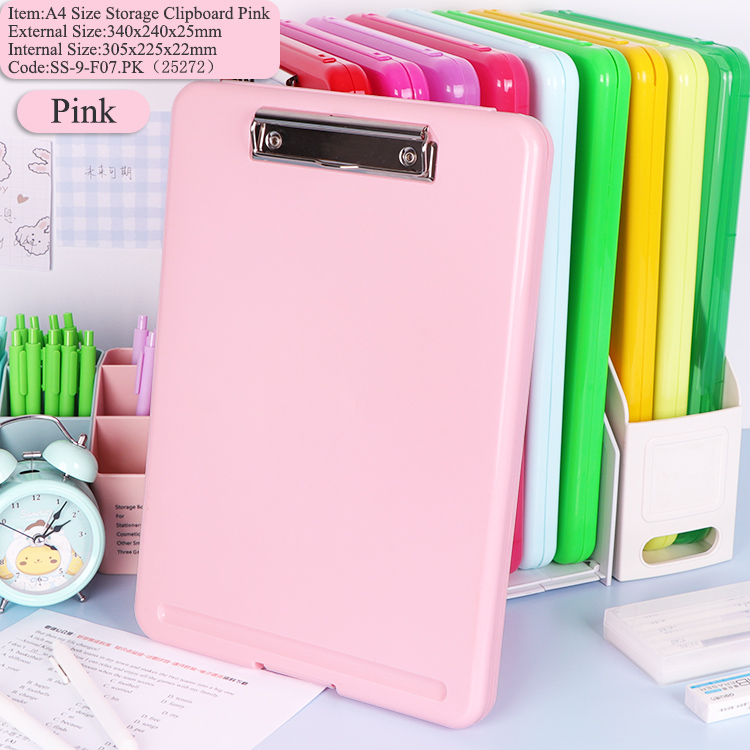 F07 Storage Clipboard Pink