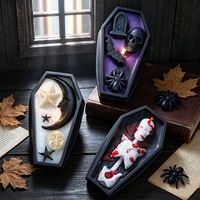 Regalo Creativo de Halloween, Vela Decorativa Moderna Hecha a Mano con Forma de Ataúd, Vela Aromática con Forma de Vampiro