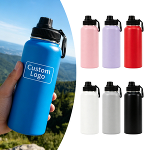 ขวดน้ำสแตนเลส 304 ปราศจากสาร BPA แบบสองชั้น เก็บอุณหภูมิได้ ขวดน้ำแบบอเมริกัน เก็บความร้อน-เย็น ขวดน้ำสำหรับเล่นกีฬา - Product Image 1