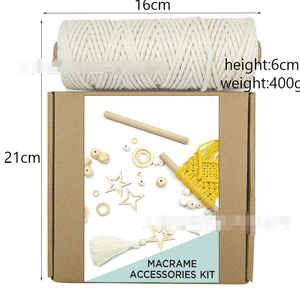 100% algodón <span class=keywords><strong>tapiz</strong></span> de mano tejido de algodón cordón macramé <span class=keywords><strong>diy</strong></span> set - Product Image 4