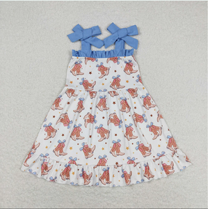 Botas con tiras y lazos para bebés niñas, estilo vaquero, para hermanas; Vestidos y peleles. - Product Image 2