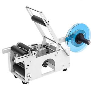 New Semi-Automatic <b>Labeling</b> Machine for Bottles Glass Jars Manual Date Coding sticker <b>applicator</b> Wood Carton for Chemical - Product Image 1