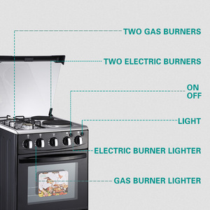Four électrique Winningstar 52L, norme européenne/britannique, plaque de cuisson multifonctionnelle, grande capacité, acier inoxydable noir, 1000W+ - Product Image 2