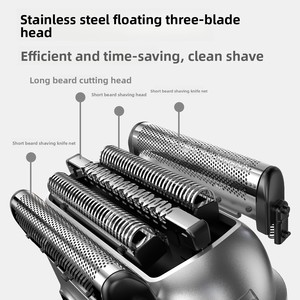 Mini <span class=keywords><strong>rasoir</strong></span> électrique compact à mouvement alternatif, étanche, pour rasage de <span class=keywords><strong>barbe</strong></span>, utilisation humide et sèche, rechargeable, avec écran LED - Product Image 4