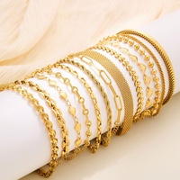 Bracelets chaîne minimalistes en acier inoxydable 316L 304 plaqué or PVD 14K 18K, étanches, personnalisables en gros pour hommes et femmes