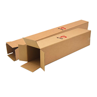 Boîte en carton LED personnalisée Tube rectangulaire Kraft Cadeau Carton d'emballage ondulé mince plat Express Mailer Boîte d'expédition