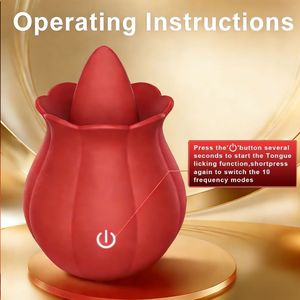Vibrador de Lengua con Forma de Rosa Marca XLN, Estimulador de Clítoris y Pezones, <span class=keywords><strong>Masajeador</strong></span> Oral Potente para Mujeres, Guangdong - Product Image 4