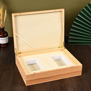 <b>Pine</b> Wooden <b>Box</b> Rectangle Handmade Customizable Thickness For Gift Craft Storage - Product Image 3