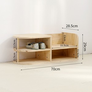 Banc à chaussures scandinave en pin naturel, étagère multi-niveaux pour <span class=keywords><strong>entrée</strong></span>, organisateur de <span class=keywords><strong>rangement</strong></span>, mobilier de maison moderne, banc de siège Pro - Product Image 5