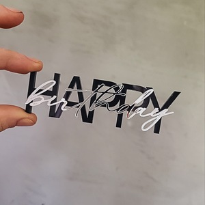 Honey And Sweetness Acrylic <b>Cake</b> <b>Decoration</b> 1.3mm Thick 9cm Wide Birthday <b>Cake</b> Plug In For Men's Birthday Party <b>Supplies</b> - Product Image 4